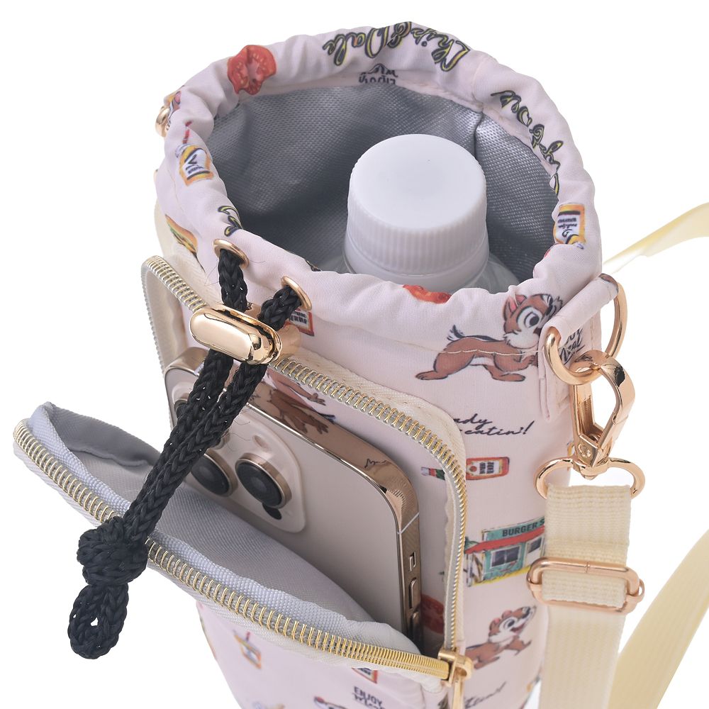 チップ＆デール ペットボトルカバー ストラップ付き サマーホリデー Drinkware