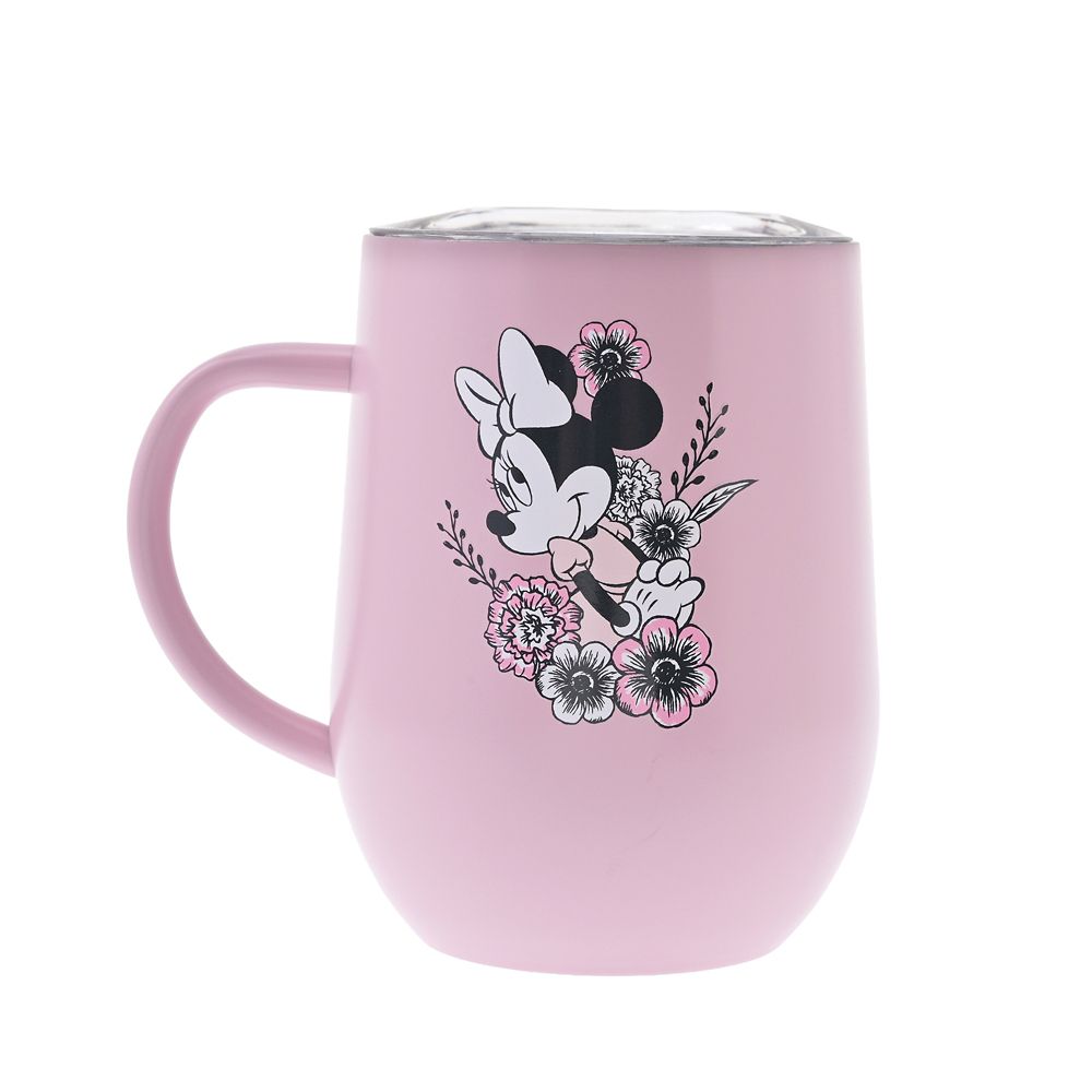 ミニー マグカップ ふた付き ステンレス Black＆Flower Drinkware