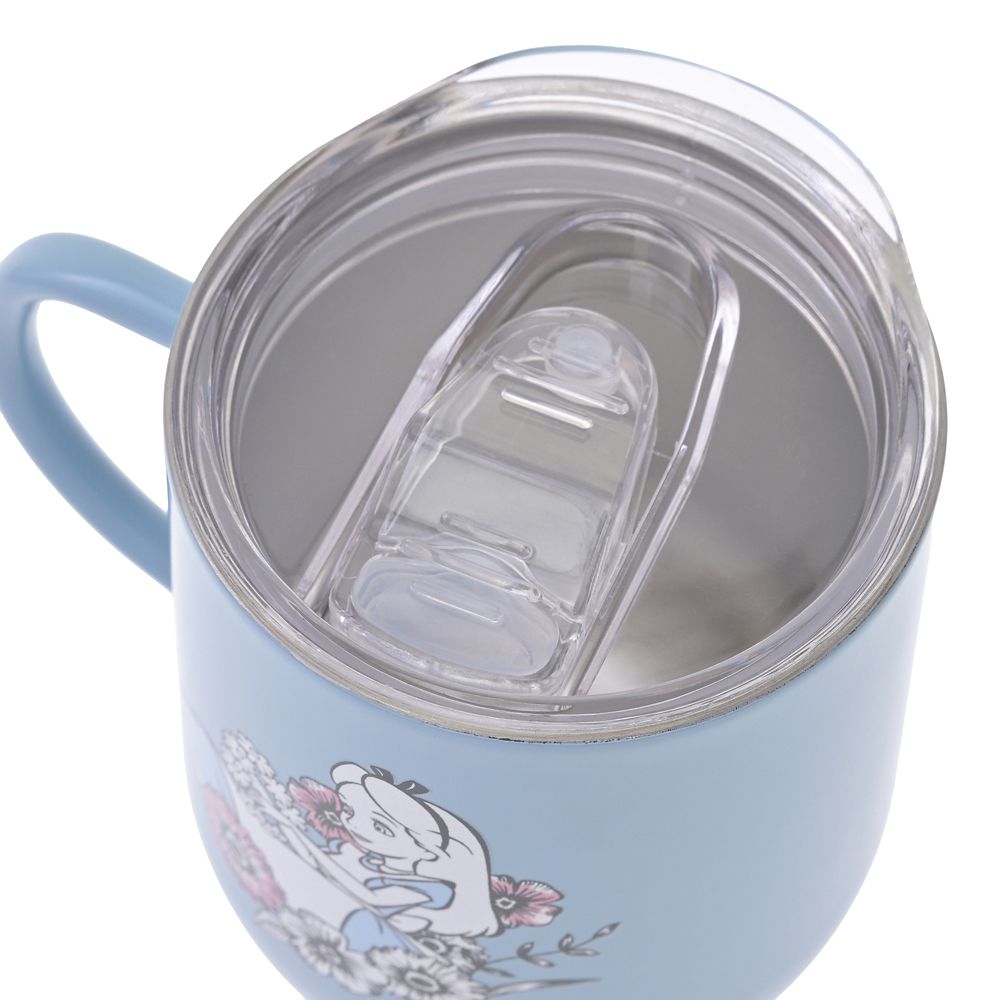 アリス マグカップ ふた付き ステンレス Black＆Flower Drinkware