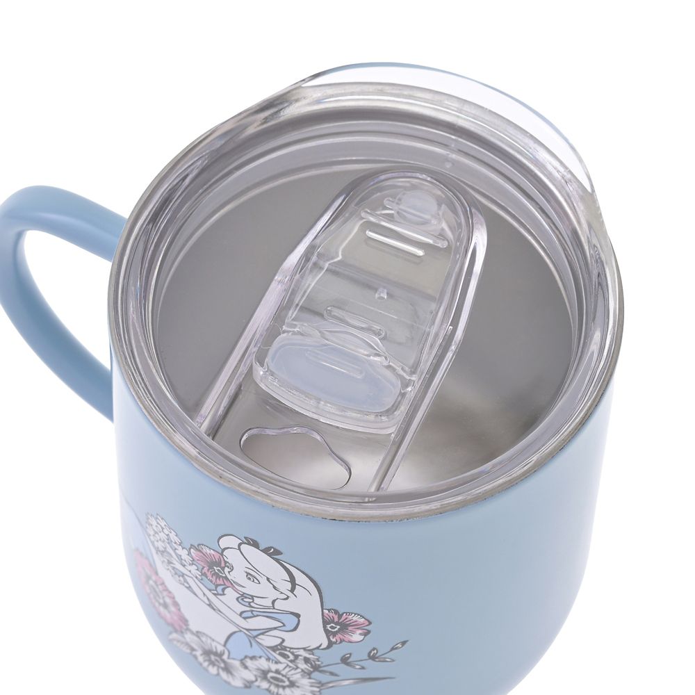 アリス マグカップ ふた付き ステンレス Black＆Flower Drinkware