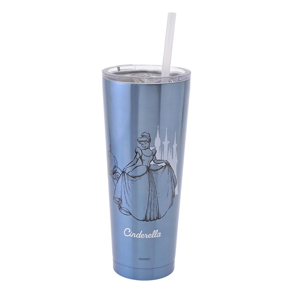 シンデレラ タンブラー ステンレス ストロー付き プリンセスドリーム Drinkware