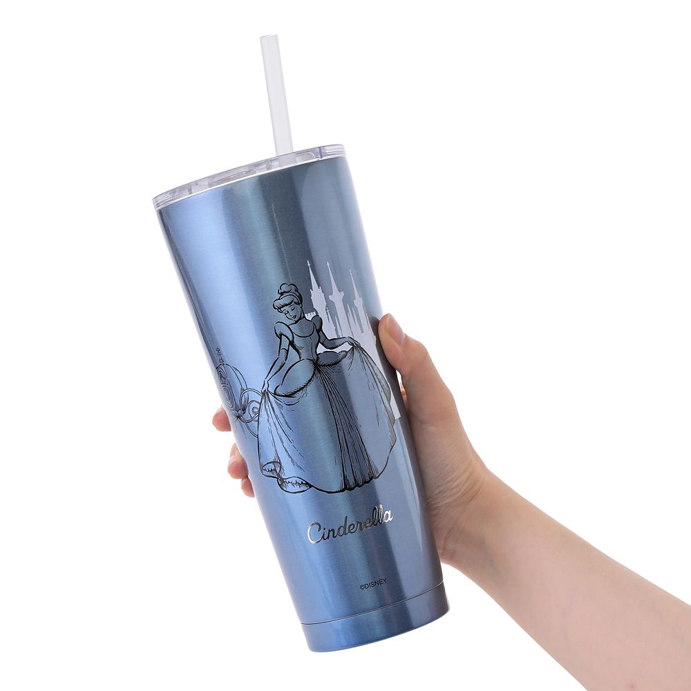 シンデレラ タンブラー ステンレス ストロー付き プリンセスドリーム Drinkware