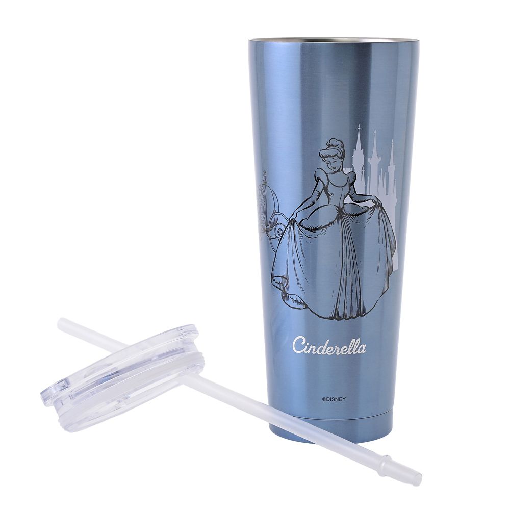 シンデレラ タンブラー ステンレス ストロー付き プリンセスドリーム Drinkware