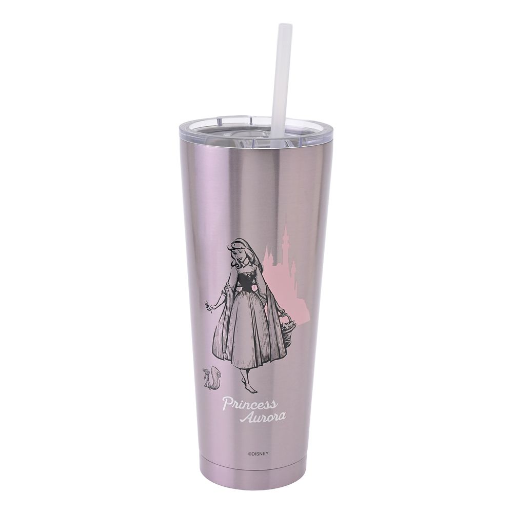 オーロラ姫 タンブラー ステンレス ストロー付き プリンセスドリーム Drinkware