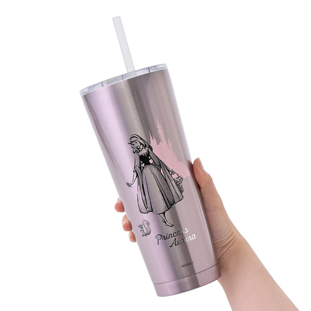 オーロラ姫 タンブラー ステンレス ストロー付き プリンセスドリーム Drinkware