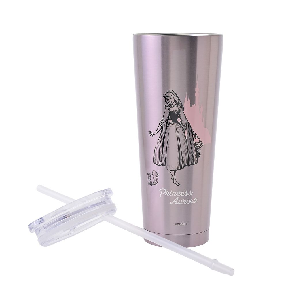 オーロラ姫 タンブラー ステンレス ストロー付き プリンセスドリーム Drinkware