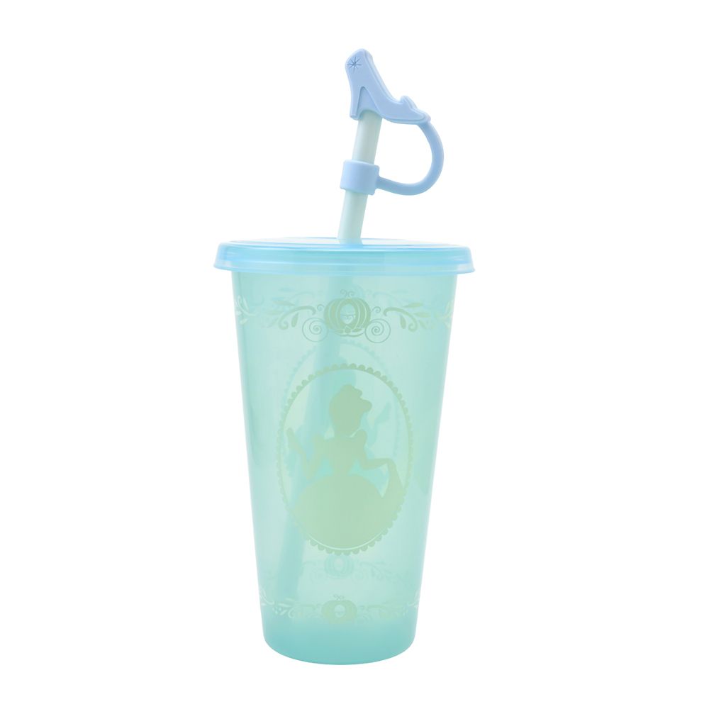 シンデレラ タンブラー カラーチェンジ ストローキャップ付き プリンセスシルエット Drinkware