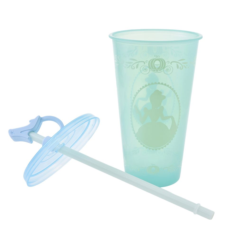 シンデレラ タンブラー カラーチェンジ ストローキャップ付き プリンセスシルエット Drinkware