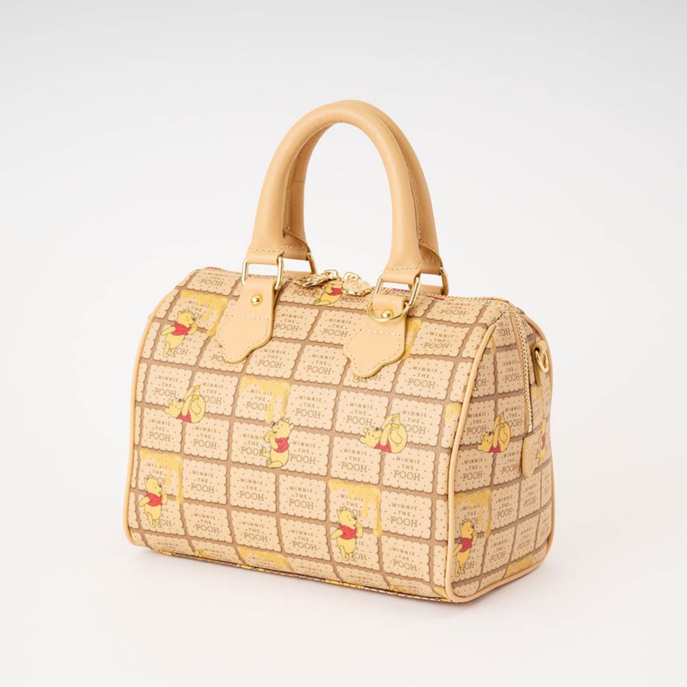 【キューポット】プー/ミニボストンバッグ　ハニービスケット
