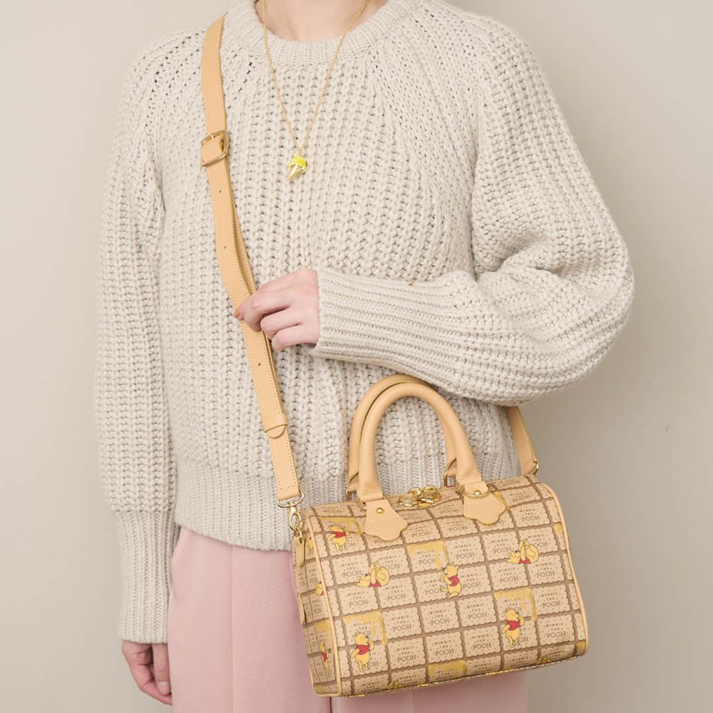 【キューポット】プー/ミニボストンバッグ　ハニービスケット