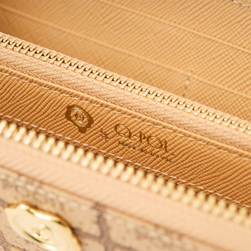 【キューポット】プー/ラウンドファスナーウォレット　ハニービスケット