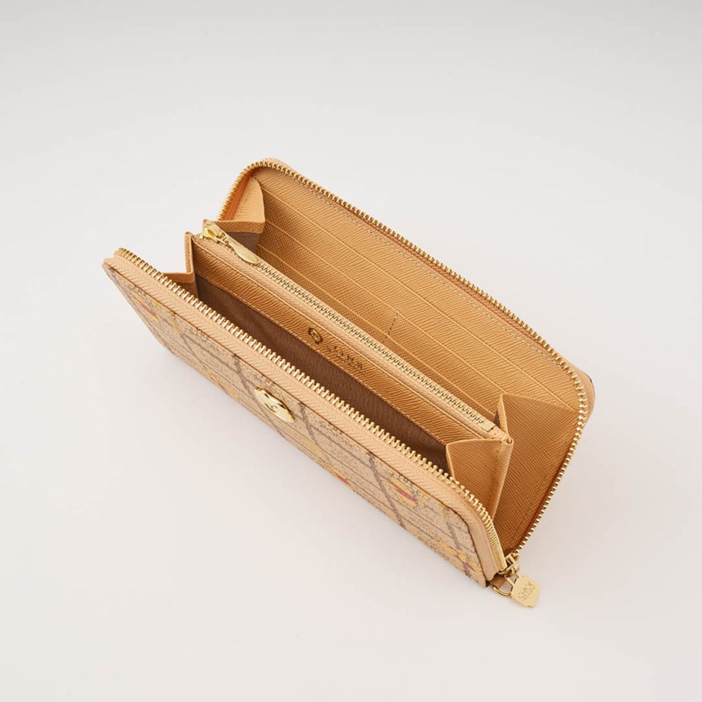 【キューポット】プー/ラウンドファスナーウォレット　ハニービスケット