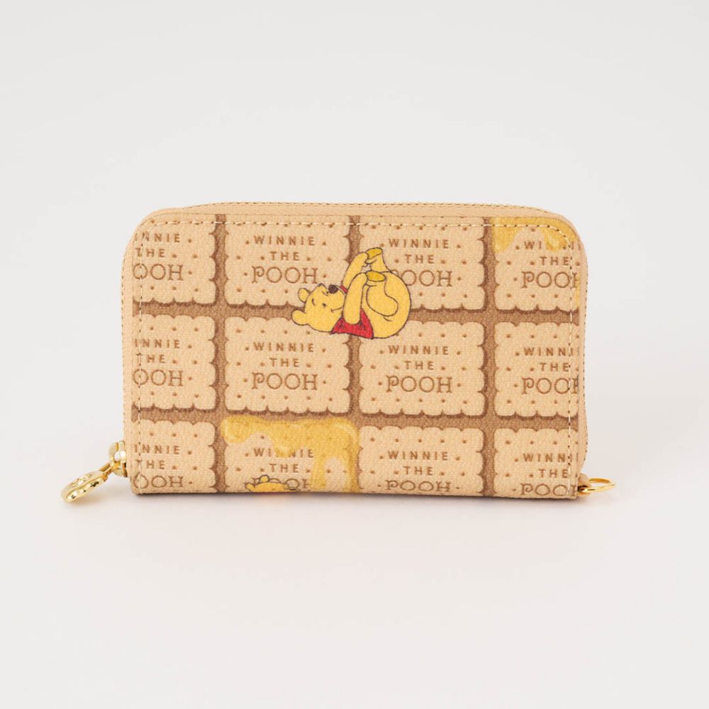 【キューポット】プー/コンパクト ラウンドファスナー ウォレット　ハニービスケット