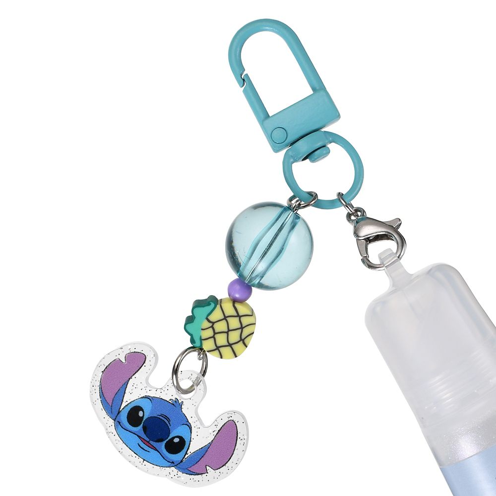 スティッチ モイスチャーリップ オーロラホワイト キーホルダー付き Cosme Key chain