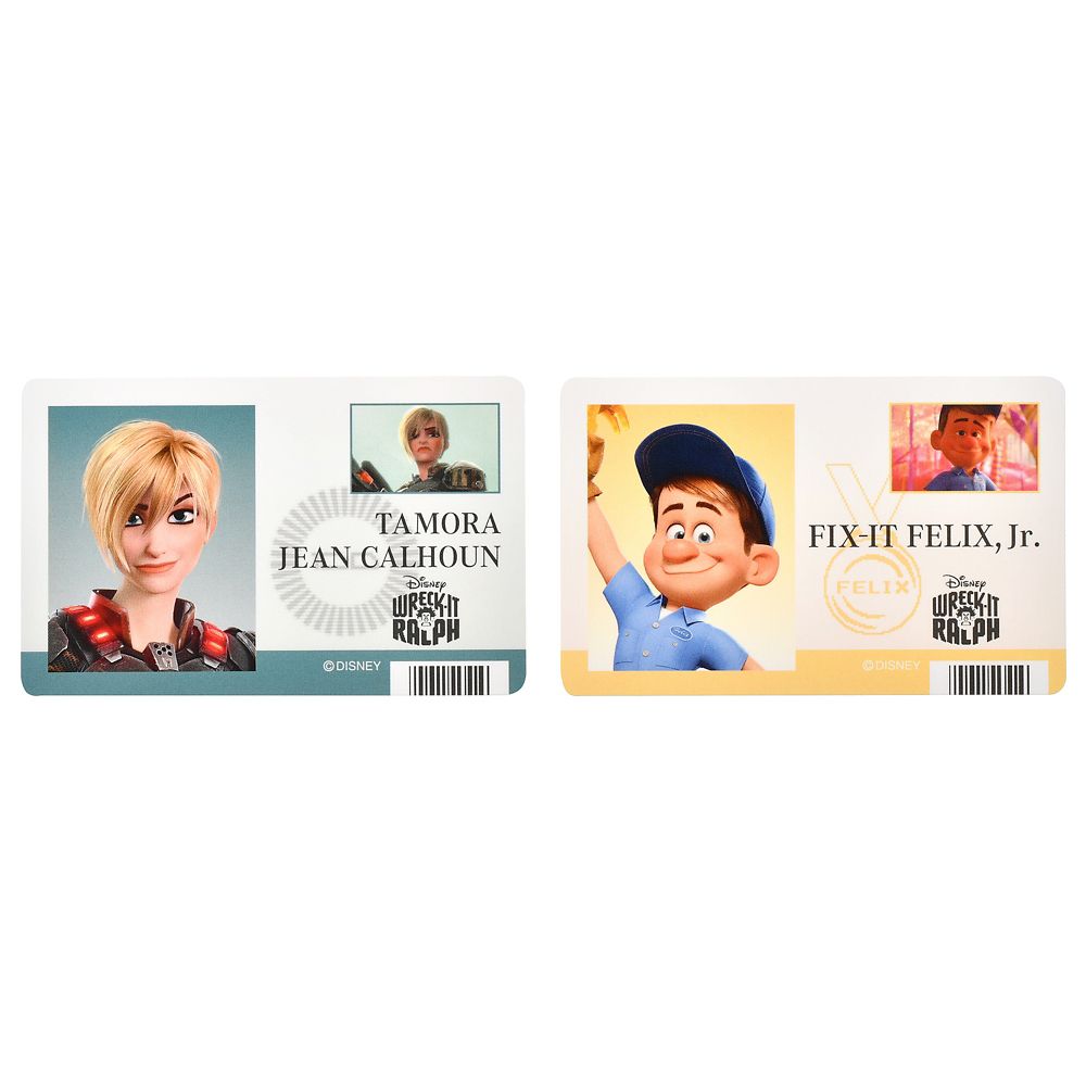 ヴァネロペ、ラルフ、カルホーン軍曹、フェリックス シール・ステッカー IDカード風 シュガー・ラッシュ Sticker Collection