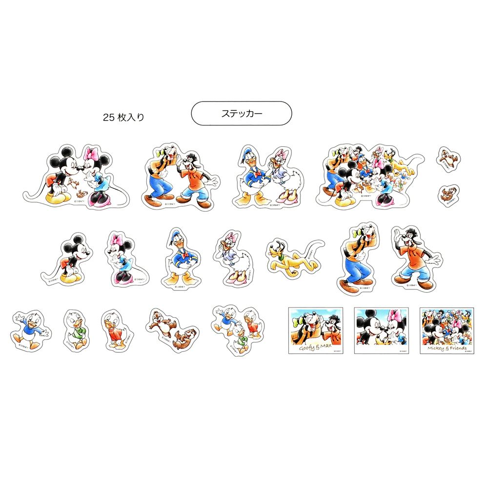 ミッキー＆フレンズ シール・ステッカー クリア 貼ってはがせる good laugh Sticker Collection