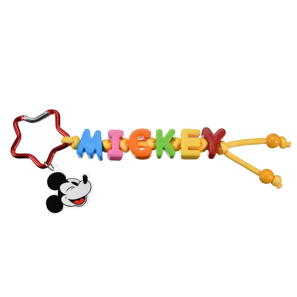 ミッキー キーホルダー・キーチェーン ネーム ビーズ Key chain Fes