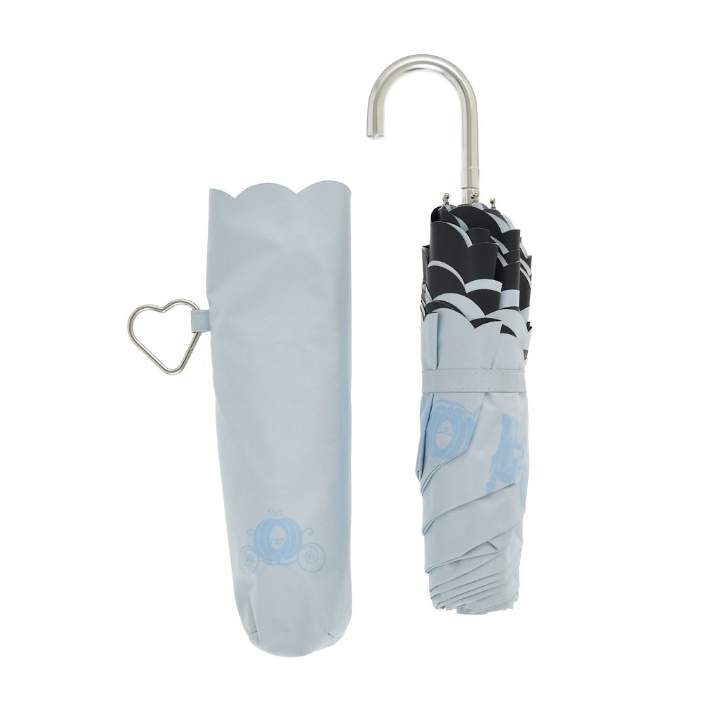 シンデレラ 折りたたみ傘 晴雨兼用 カラビナ付き SHINY DAY