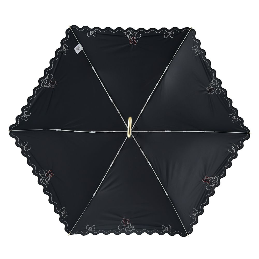 ミニー 折りたたみ傘 晴雨兼用 カラビナ付き SHINY DAY