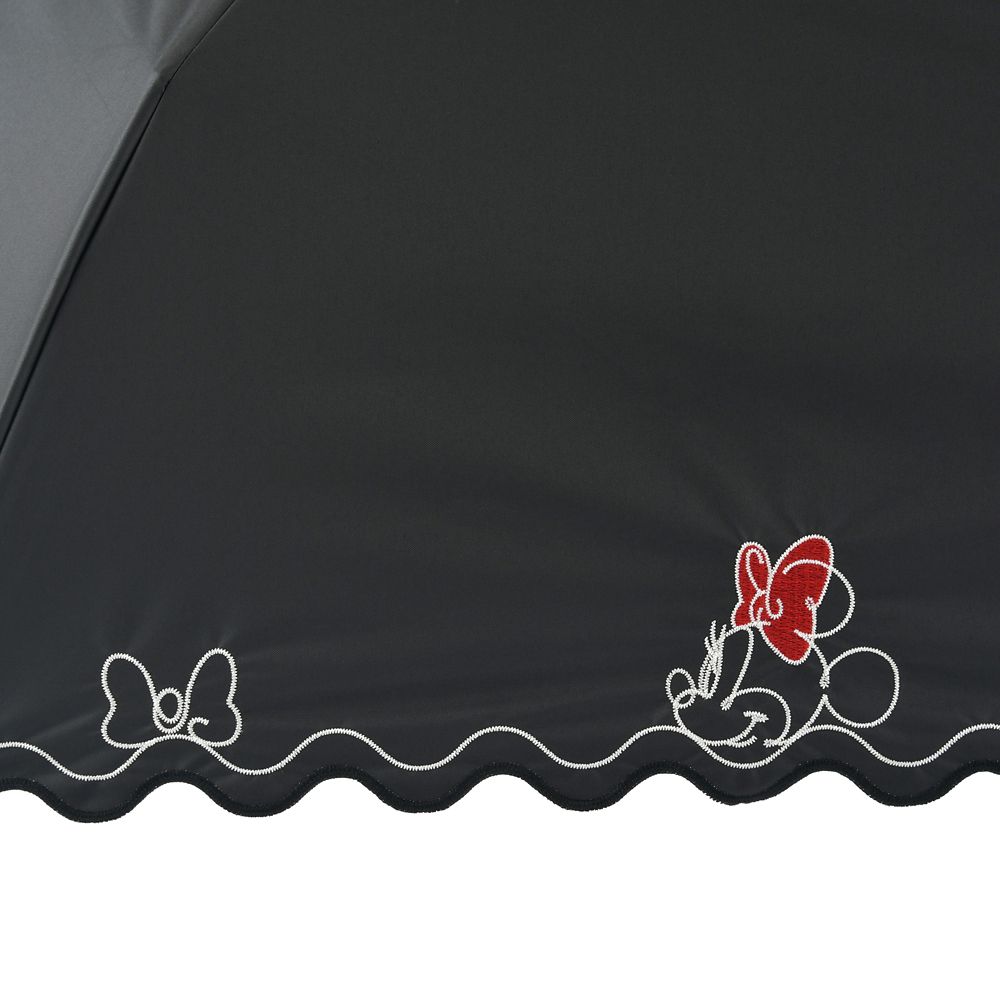 ミニー 折りたたみ傘 晴雨兼用 カラビナ付き SHINY DAY