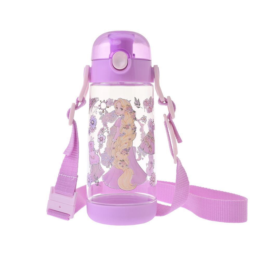 【キッズ用】ラプンツェル 水筒・ウォーターボトル クリア ストラップ付き ドレスアップ