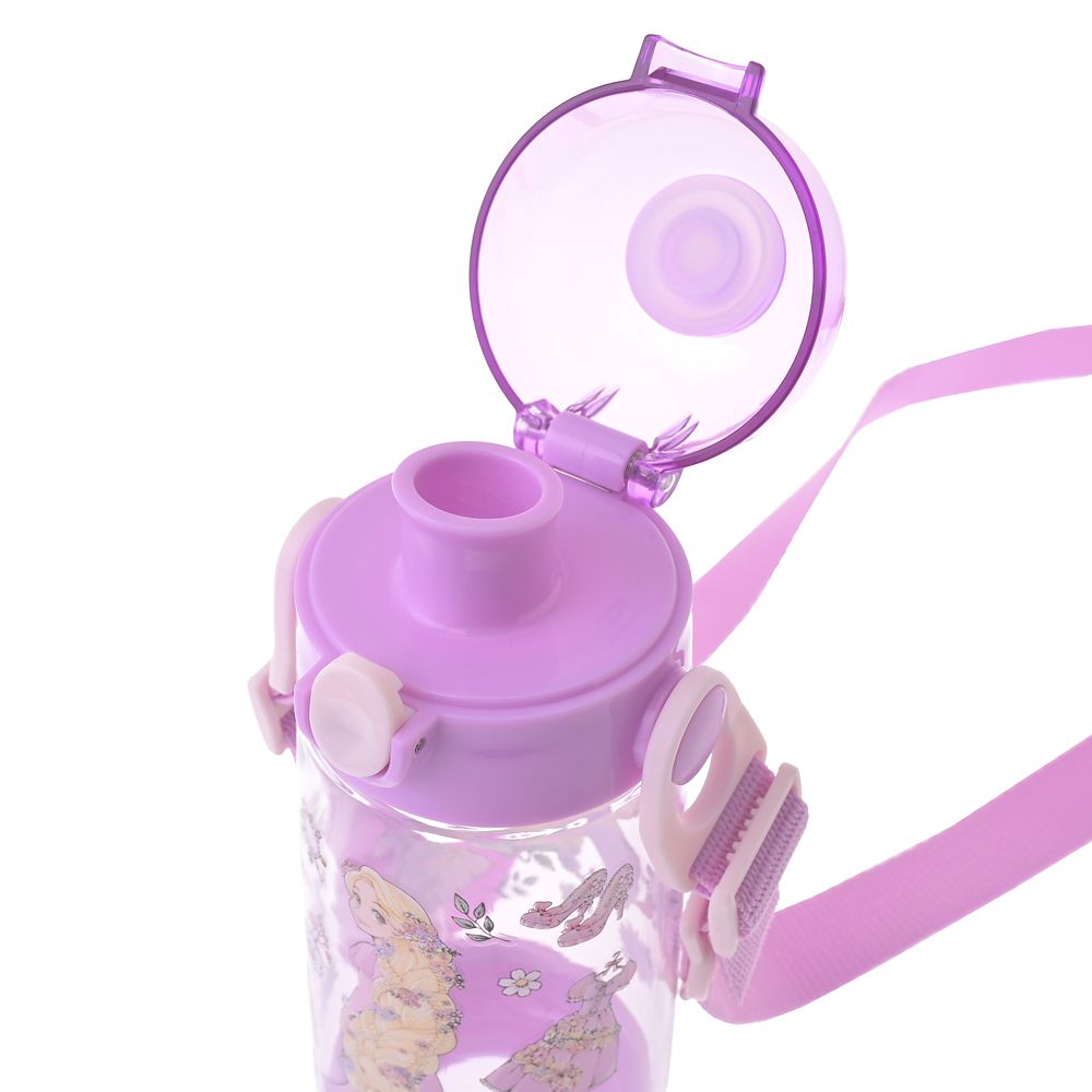 【キッズ用】ラプンツェル 水筒・ウォーターボトル クリア ストラップ付き ドレスアップ