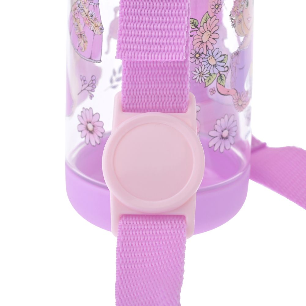 【キッズ用】ラプンツェル 水筒・ウォーターボトル クリア ストラップ付き ドレスアップ