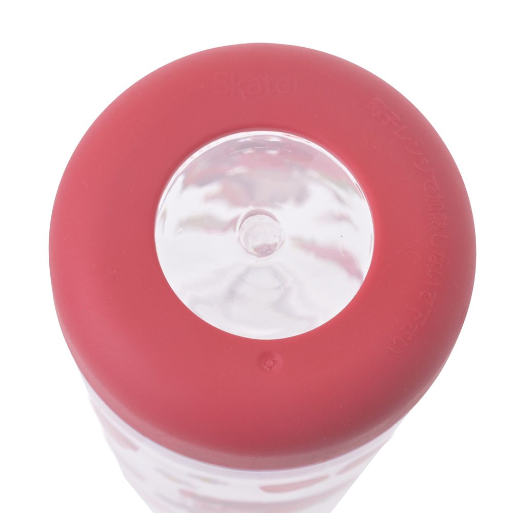 【キッズ用】ミニー 水筒・ウォーターボトル クリア ストラップ付き いちご