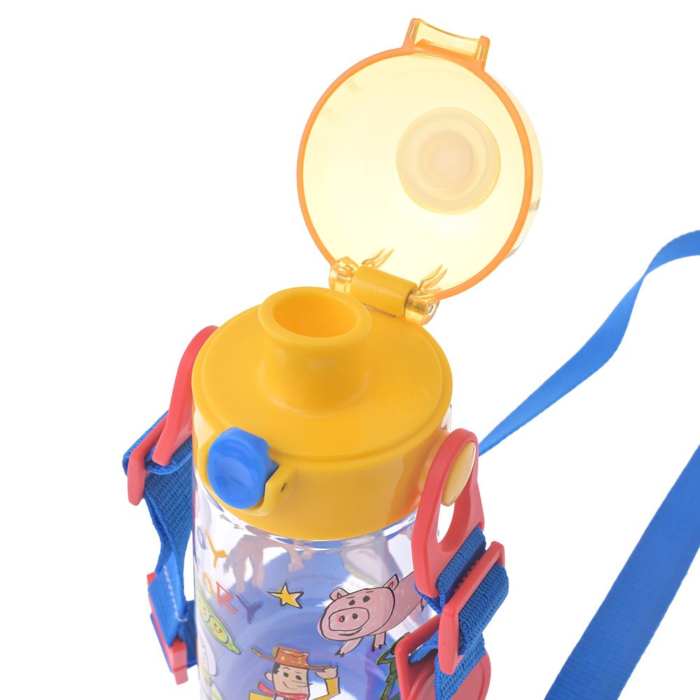 【キッズ用】トイ・ストーリー 水筒・ウォーターボトル クリア ストラップ付き らくがき