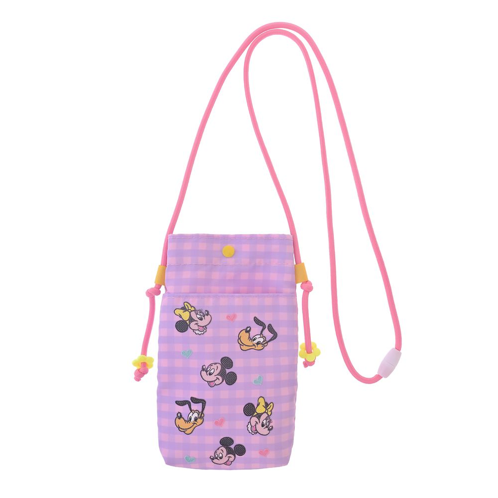 ミッキー、ミニー、プルート マルチポシェット ギンガムチェック retro 手ぶらGoods