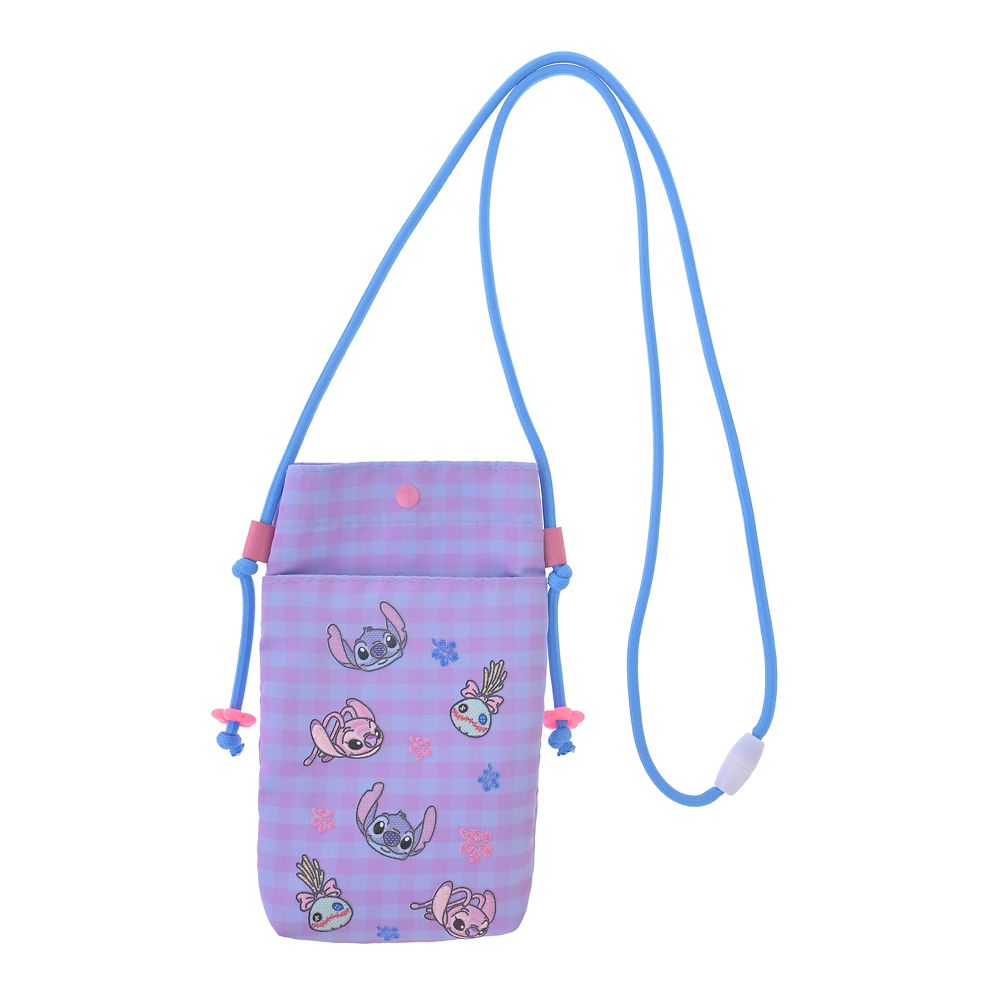 スティッチ、エンジェル、スクランプ マルチポシェット ギンガムチェック 手ぶらGoods