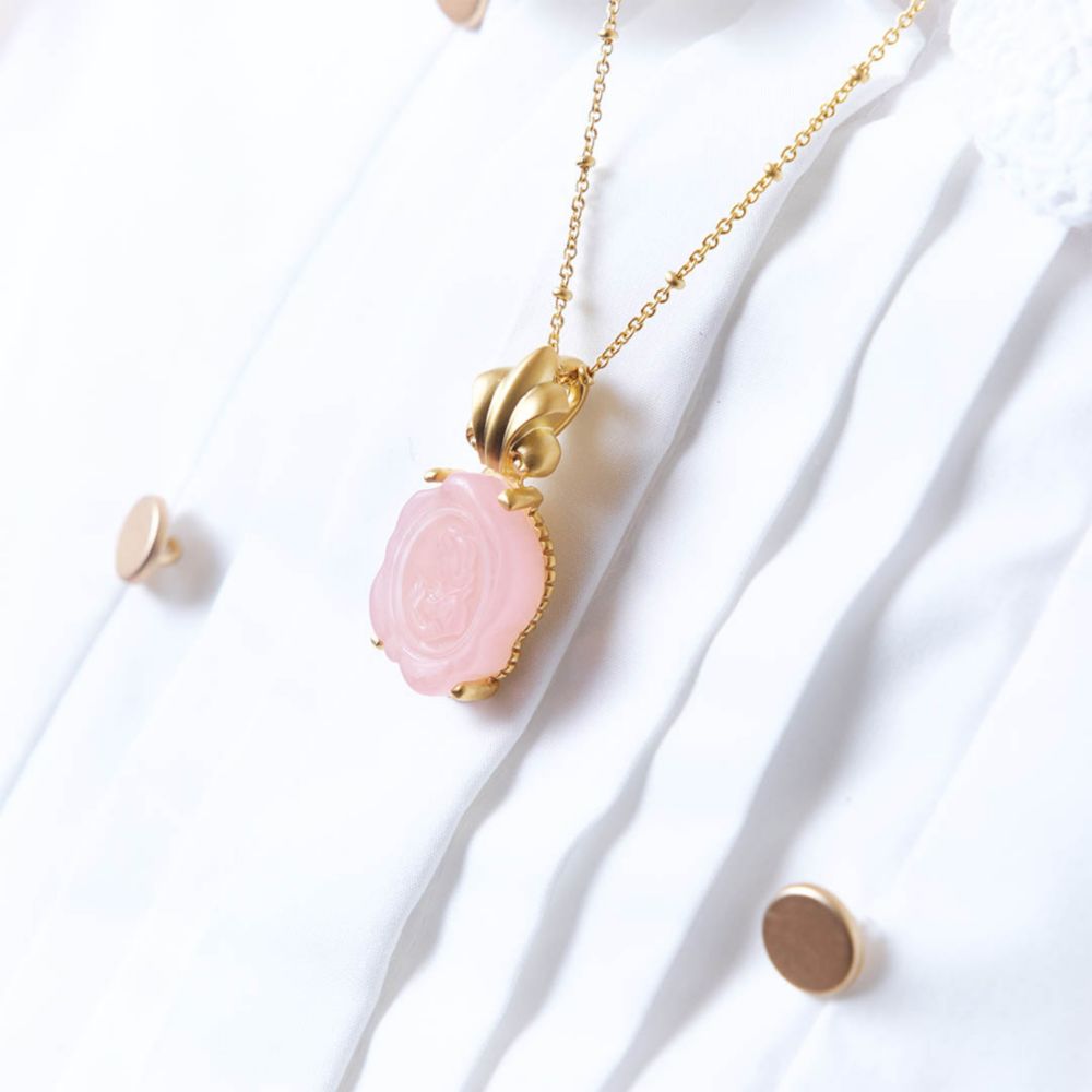 【キューポット】ネックレス　白雪姫/カメオキャンディ