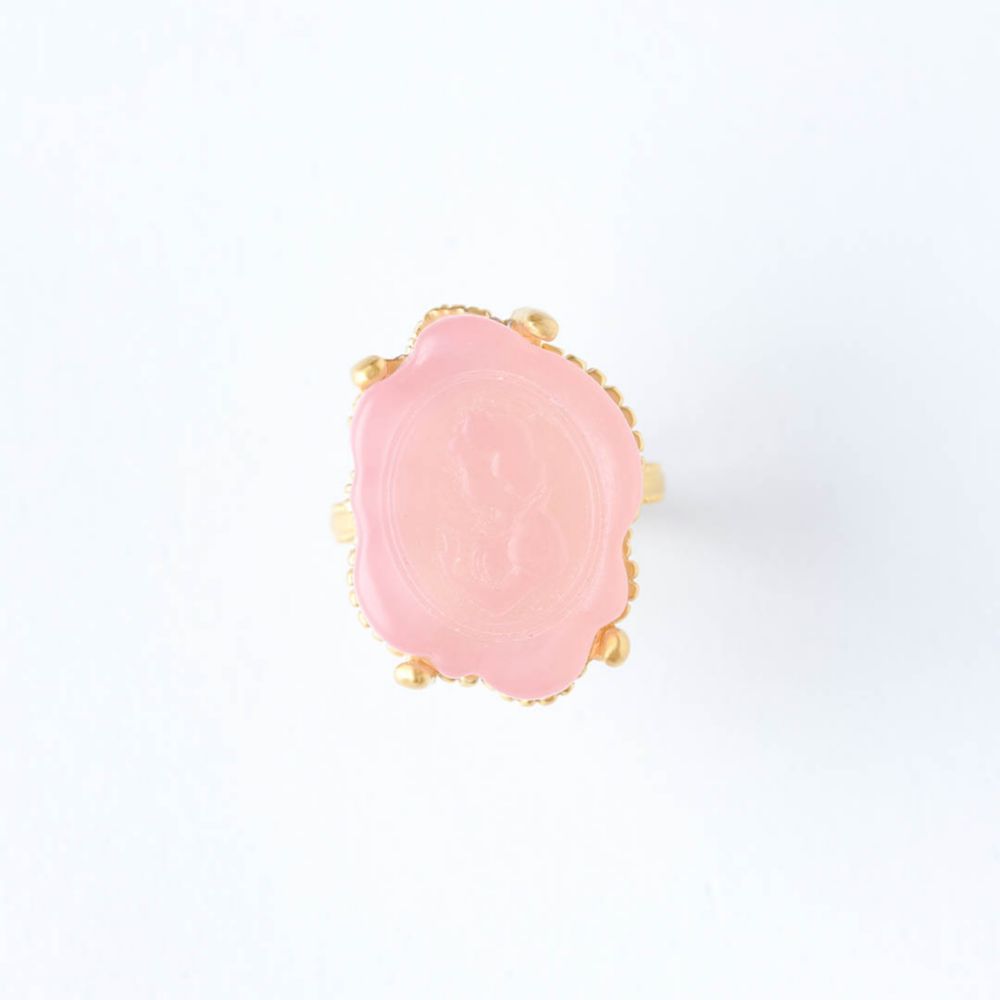 【キューポット】リング 13号　白雪姫/カメオキャンディ