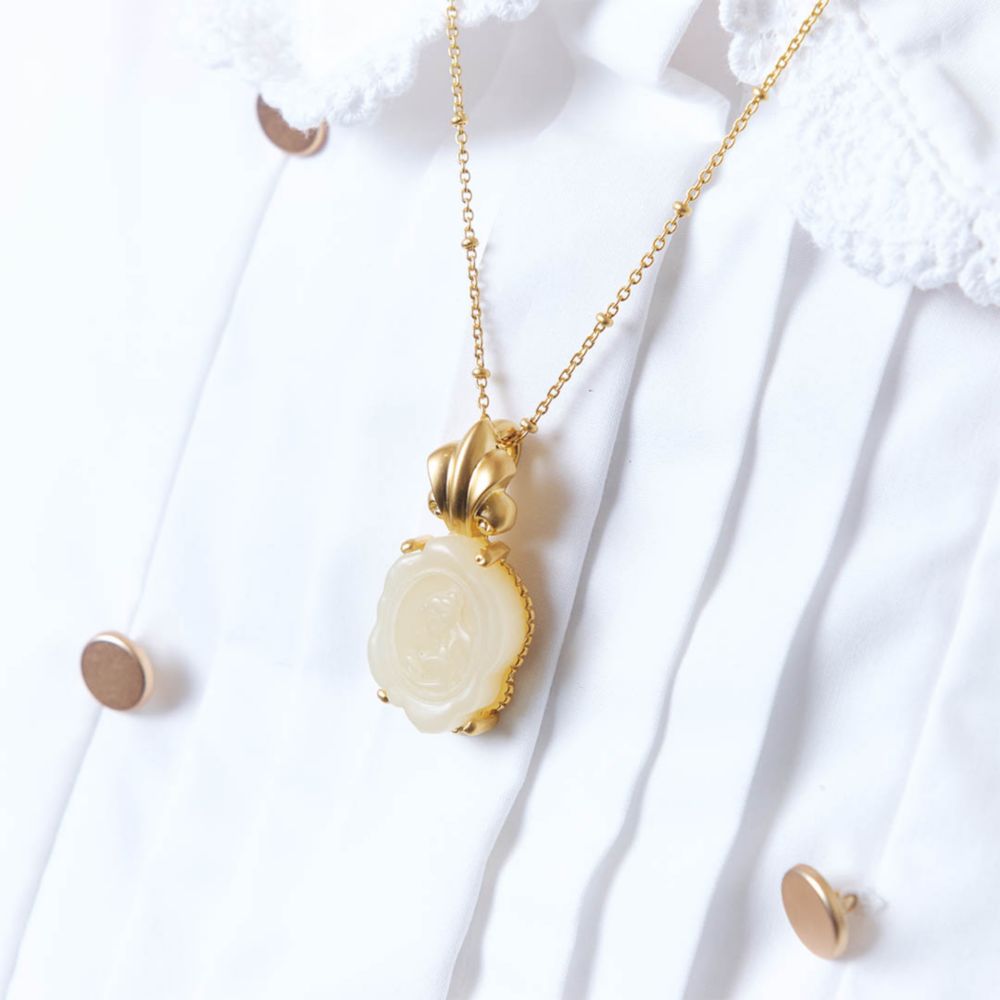 【キューポット】ネックレス　ベル/カメオキャンディ