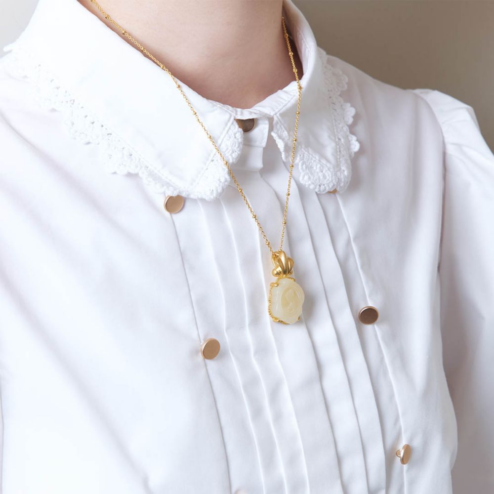 【キューポット】ネックレス　ベル/カメオキャンディ