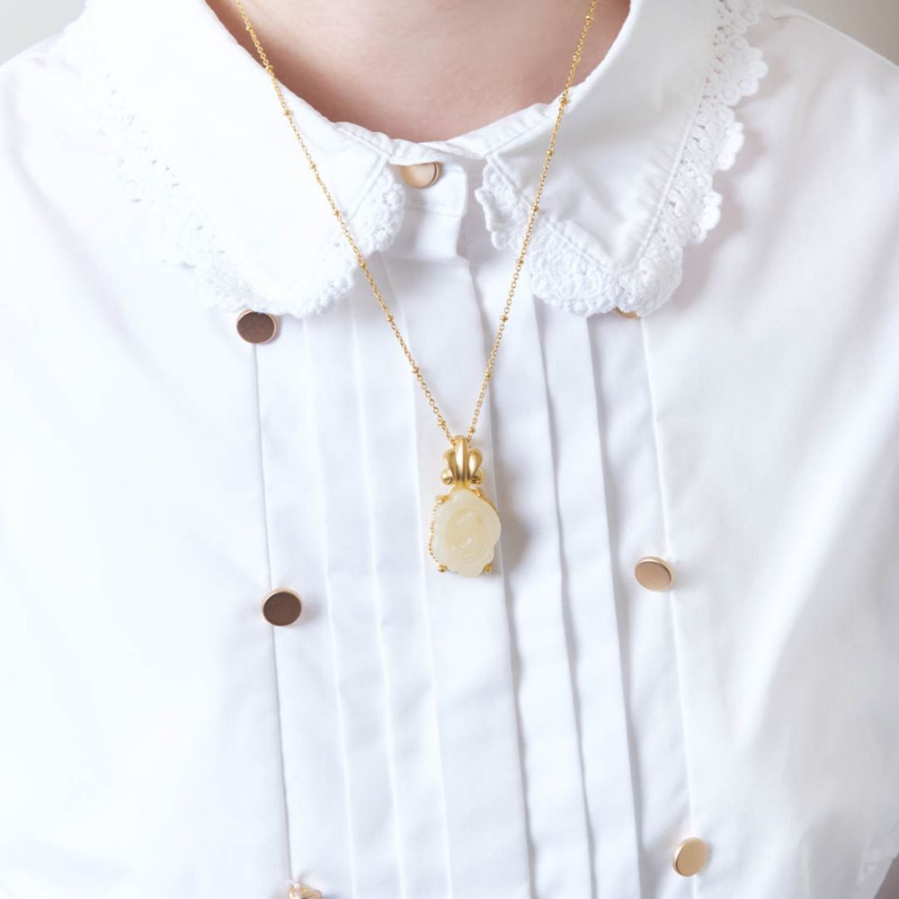 【キューポット】ネックレス　ベル/カメオキャンディ