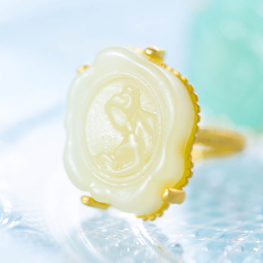 【キューポット】リング 13号　ベル/カメオキャンディ