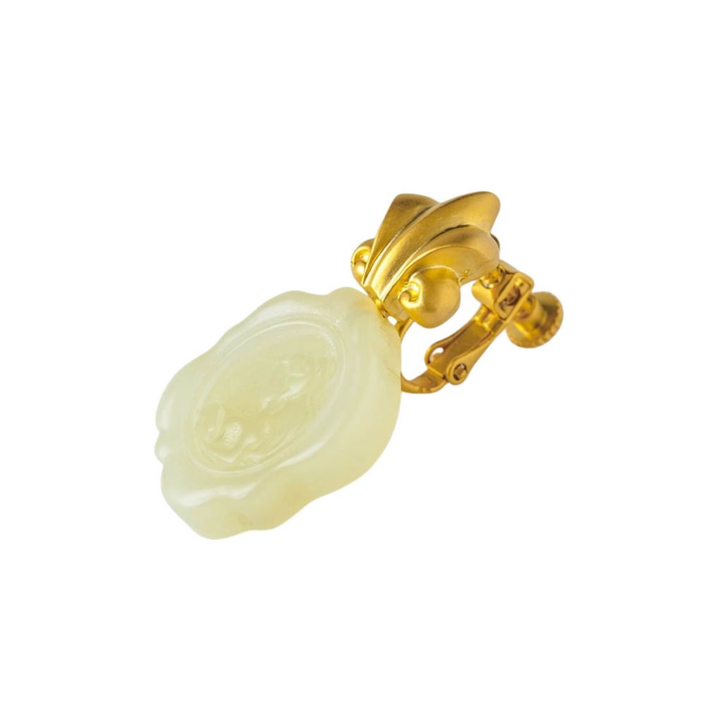 【キューポット】イヤリング　ベル/カメオキャンディ