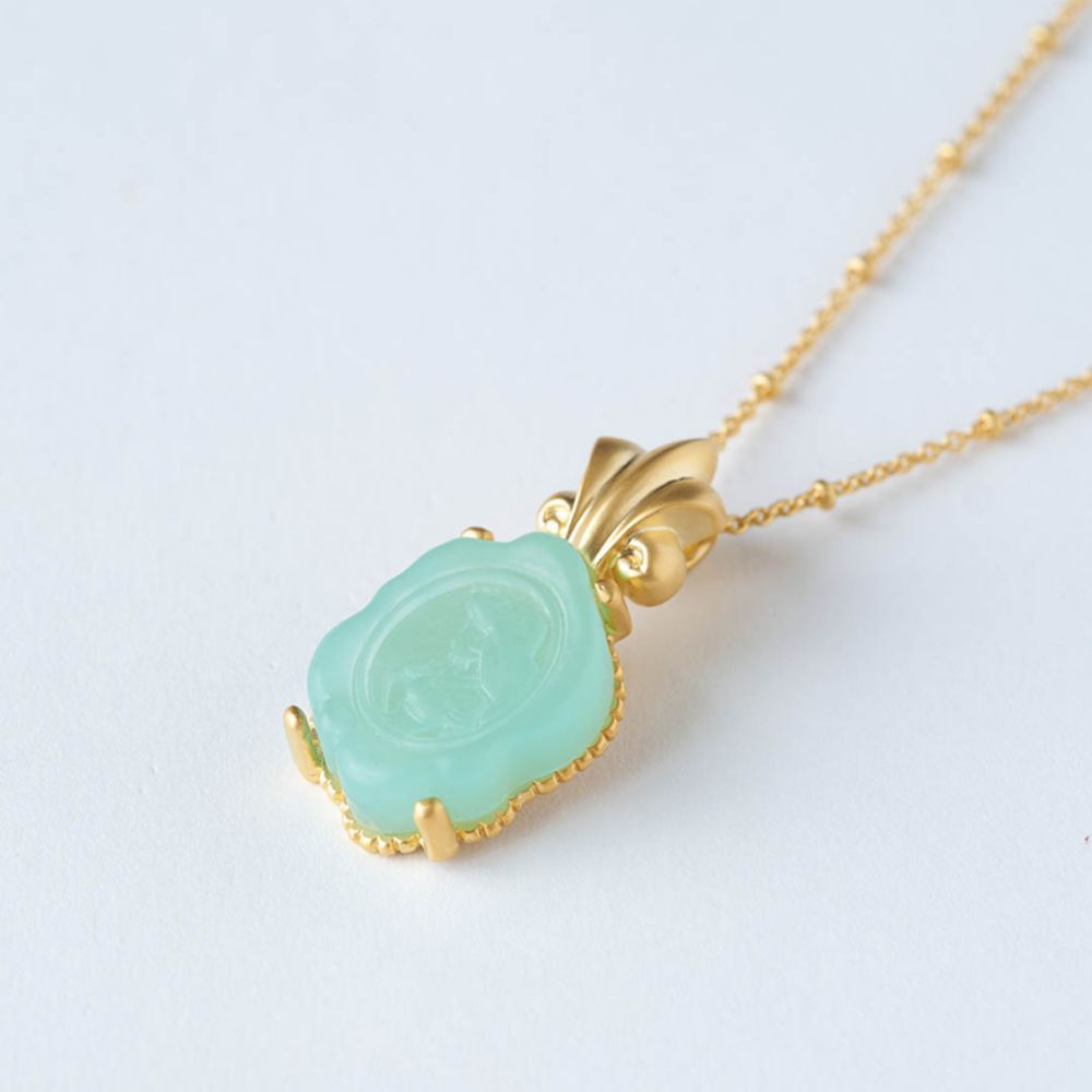 【キューポット】ネックレス　ジャスミン/カメオキャンディ