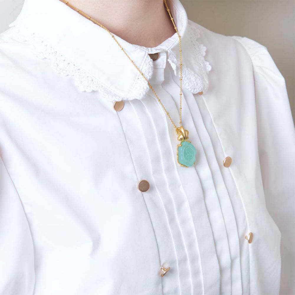 【キューポット】ネックレス　ジャスミン/カメオキャンディ