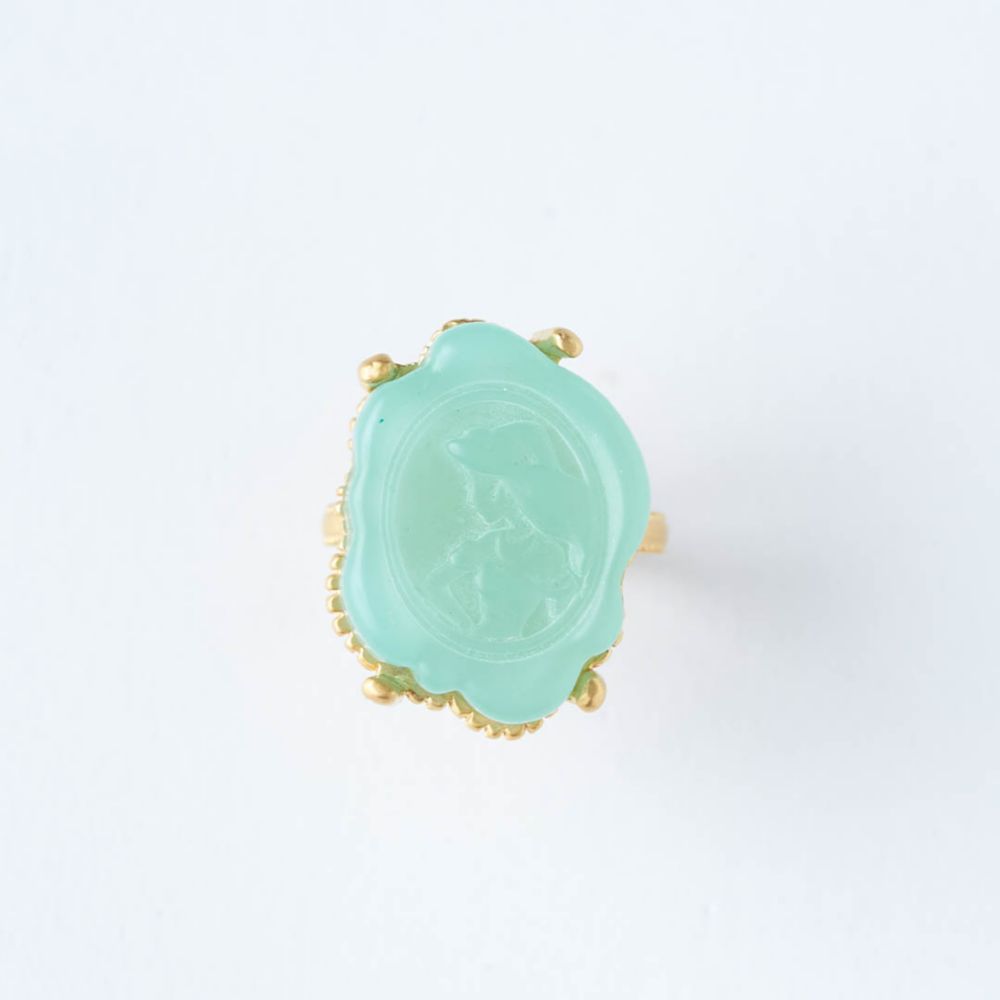 【キューポット】リング 11号　ジャスミン/カメオキャンディ