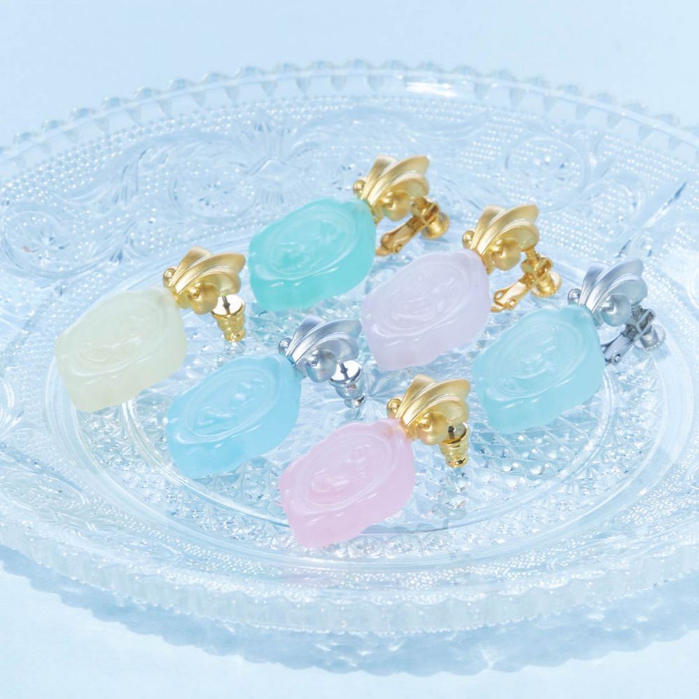 【キューポット】ピアス　ジャスミン/カメオキャンディ