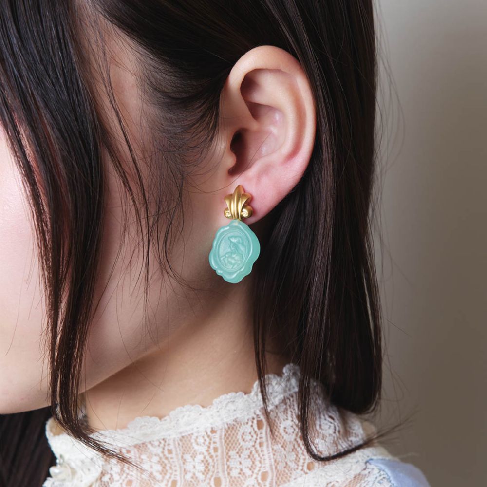 【キューポット】イヤリング　ジャスミン/カメオキャンディ