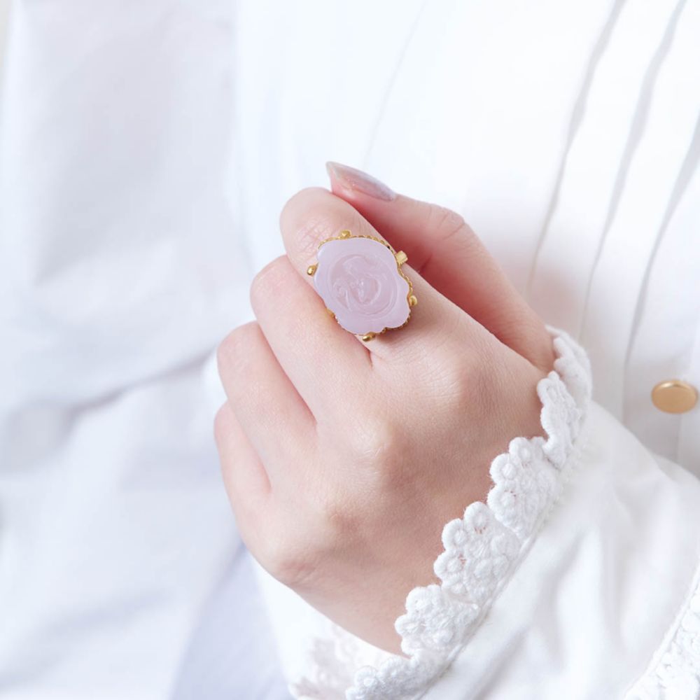 【キューポット】リング 11号　ラプンツェル/カメオキャンディ