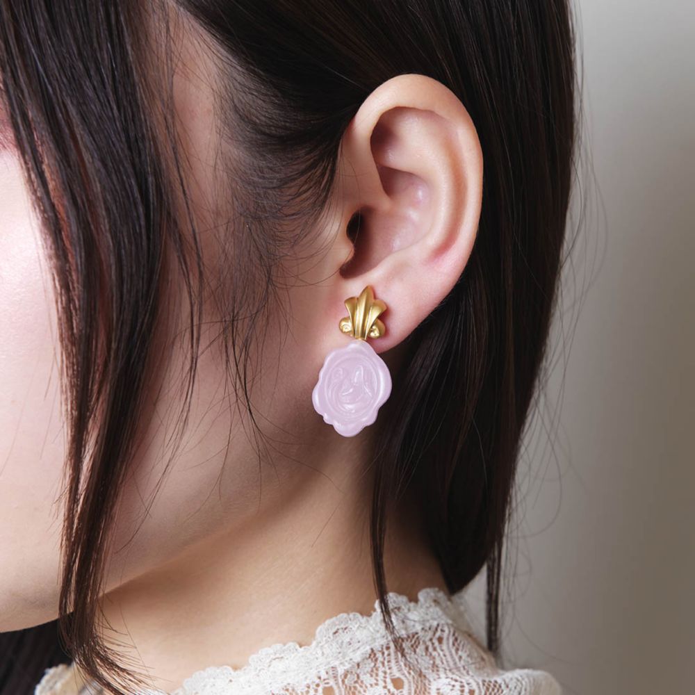 【キューポット】イヤリング　ラプンツェル/カメオキャンディ