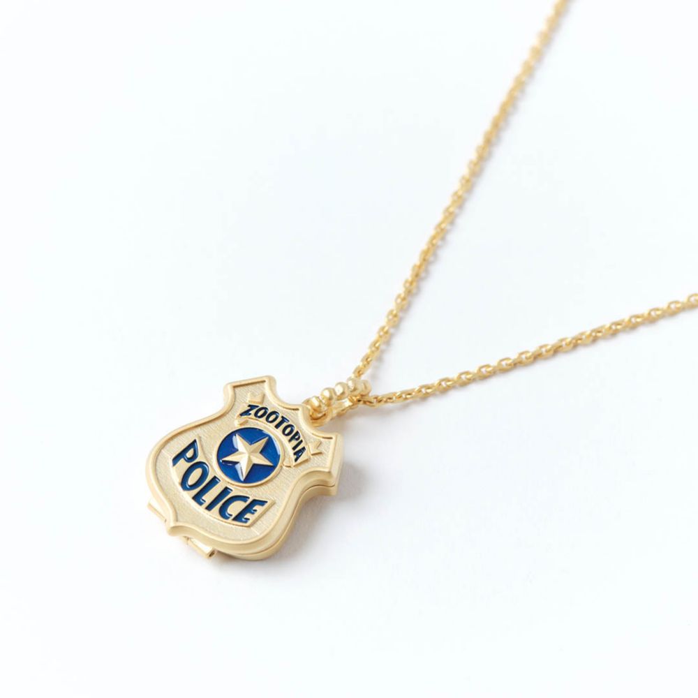 【キューポット】ネックレス　ズートピア　警察バッジ
