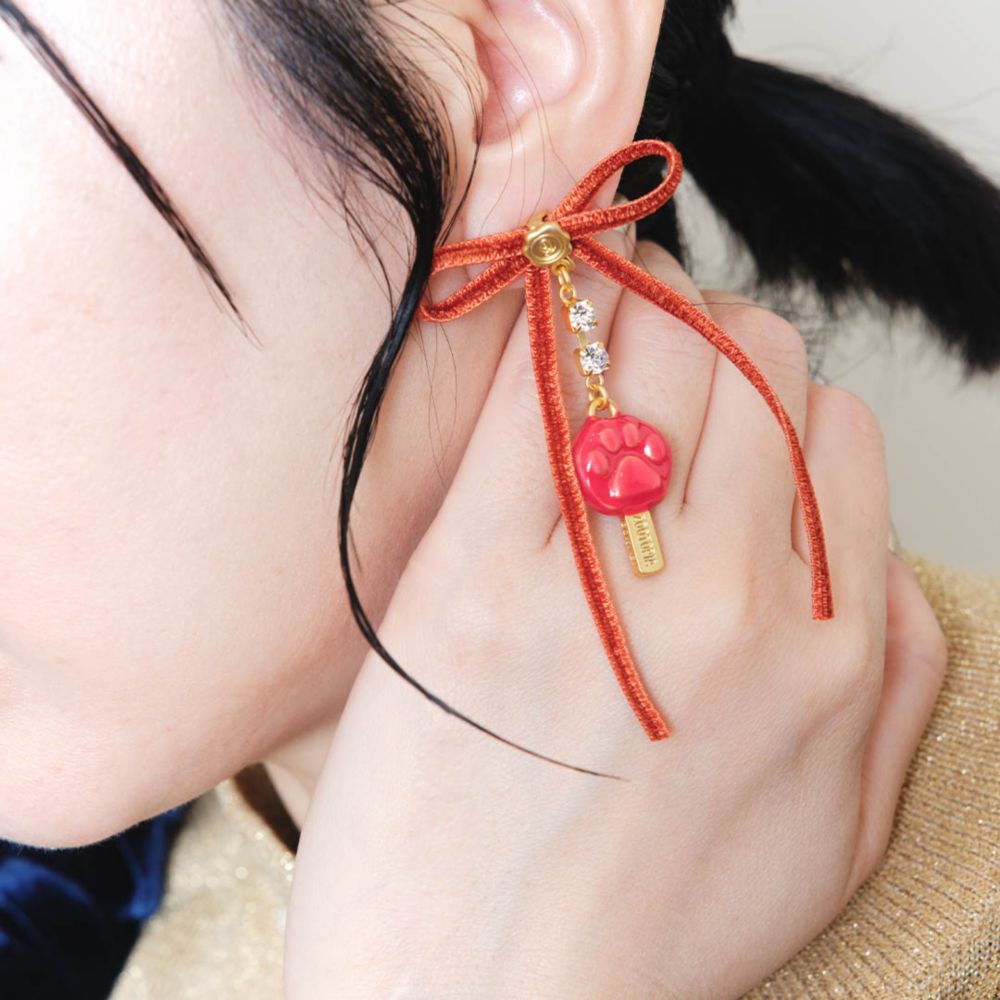 【キューポット】イヤリング　ズートピア/ニック　アイスキャンディ スウィート ハート