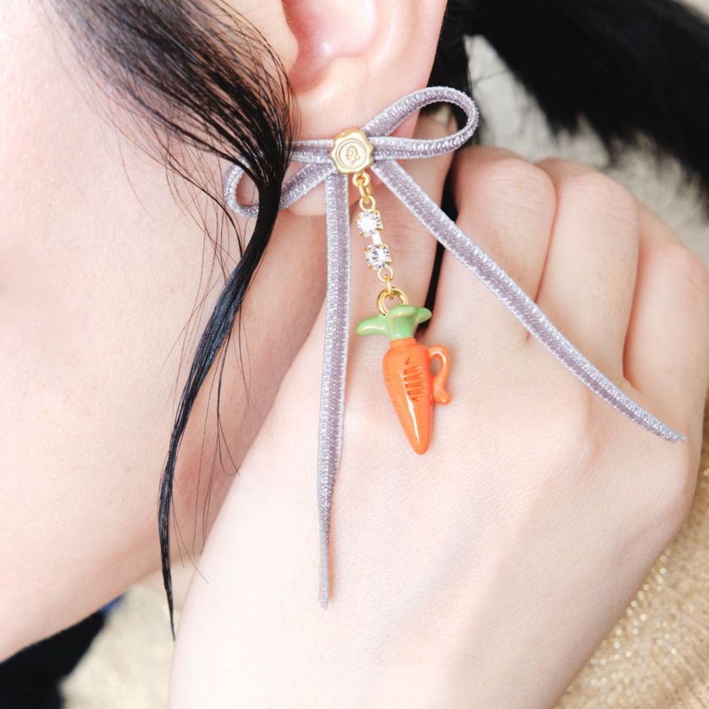 【キューポット】ピアス　　ズートピア/ジュディ　キャロットレコーダー スウィート ハート