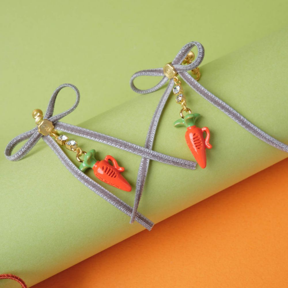 【キューポット】イヤリング　ズートピア/ジュディ　キャロットレコーダー スウィート ハート