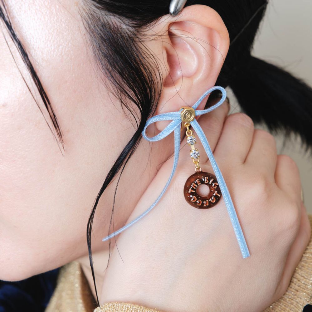 【キューポット】イヤリング　ズートピア/ドーナッツ スウィート ハート